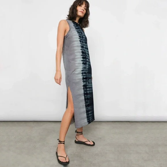 Rails Tip Dye Midi Tank Dress In Black Navy Dip Dye Size Large - Picture 14 of 14
